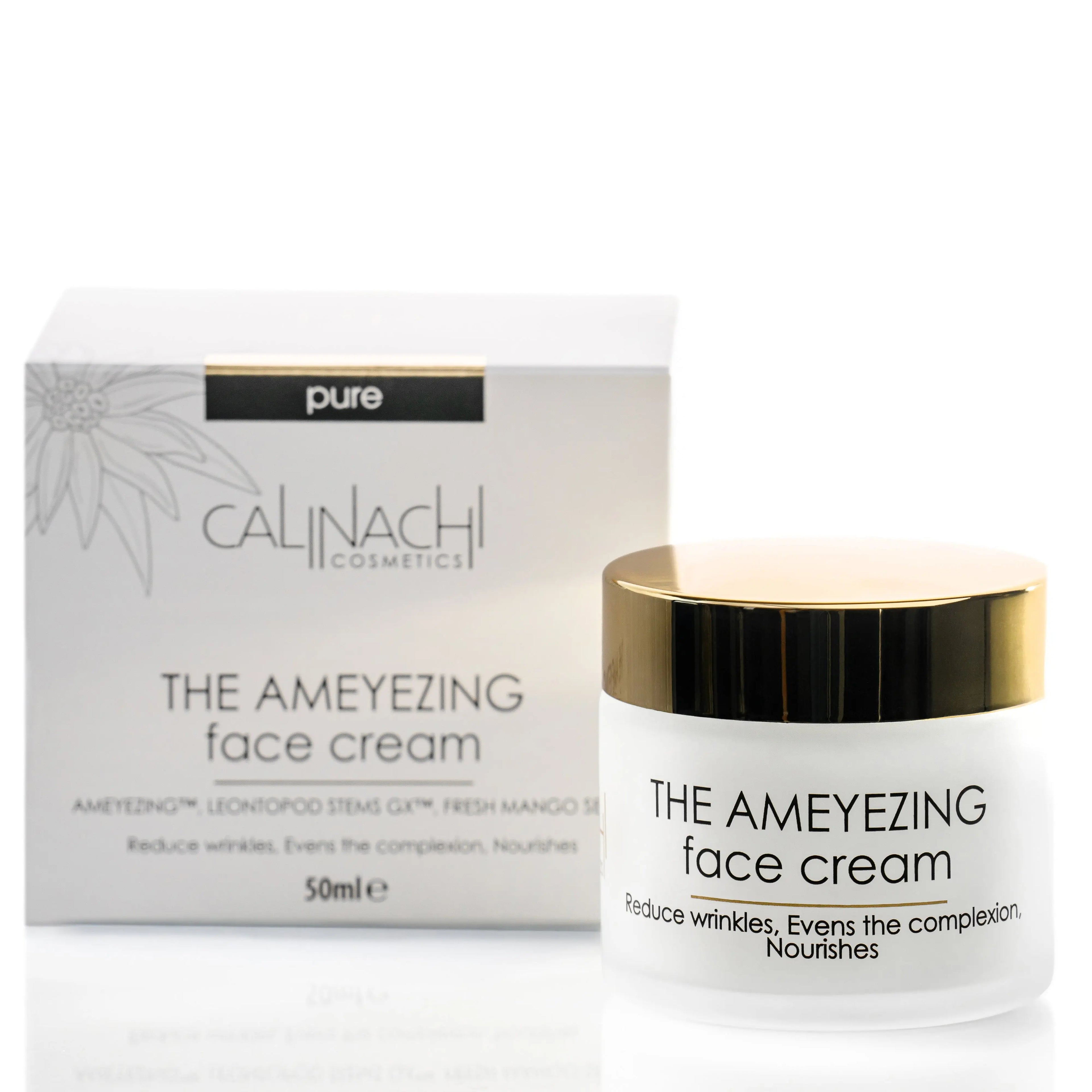 The Ameyezing Regenerating Natural Day Therapy for Face, Neck and Décolletage SkinCare Set CALINACHI Cosmetics
