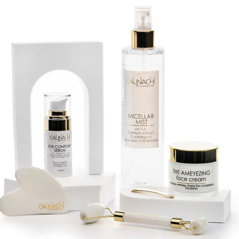 The Ameyezing Regenerating Natural Day Therapy for Face, Neck and Décolletage SkinCare Set CALINACHI Cosmetics