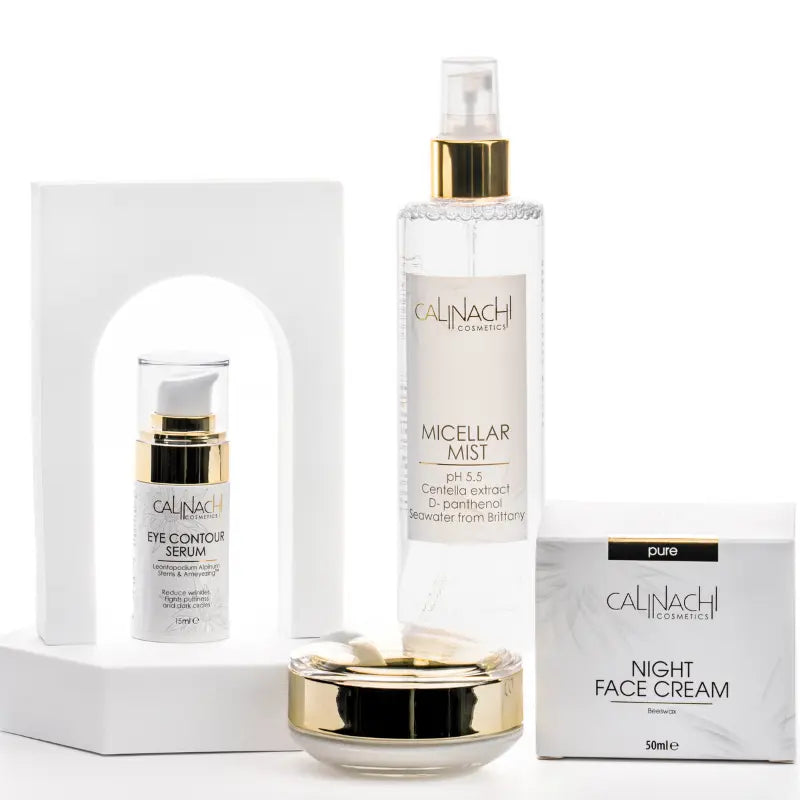 Regenerating Night Therapy for Face, Neck & Décolleté SkinCare Set CALINACHI Cosmetics