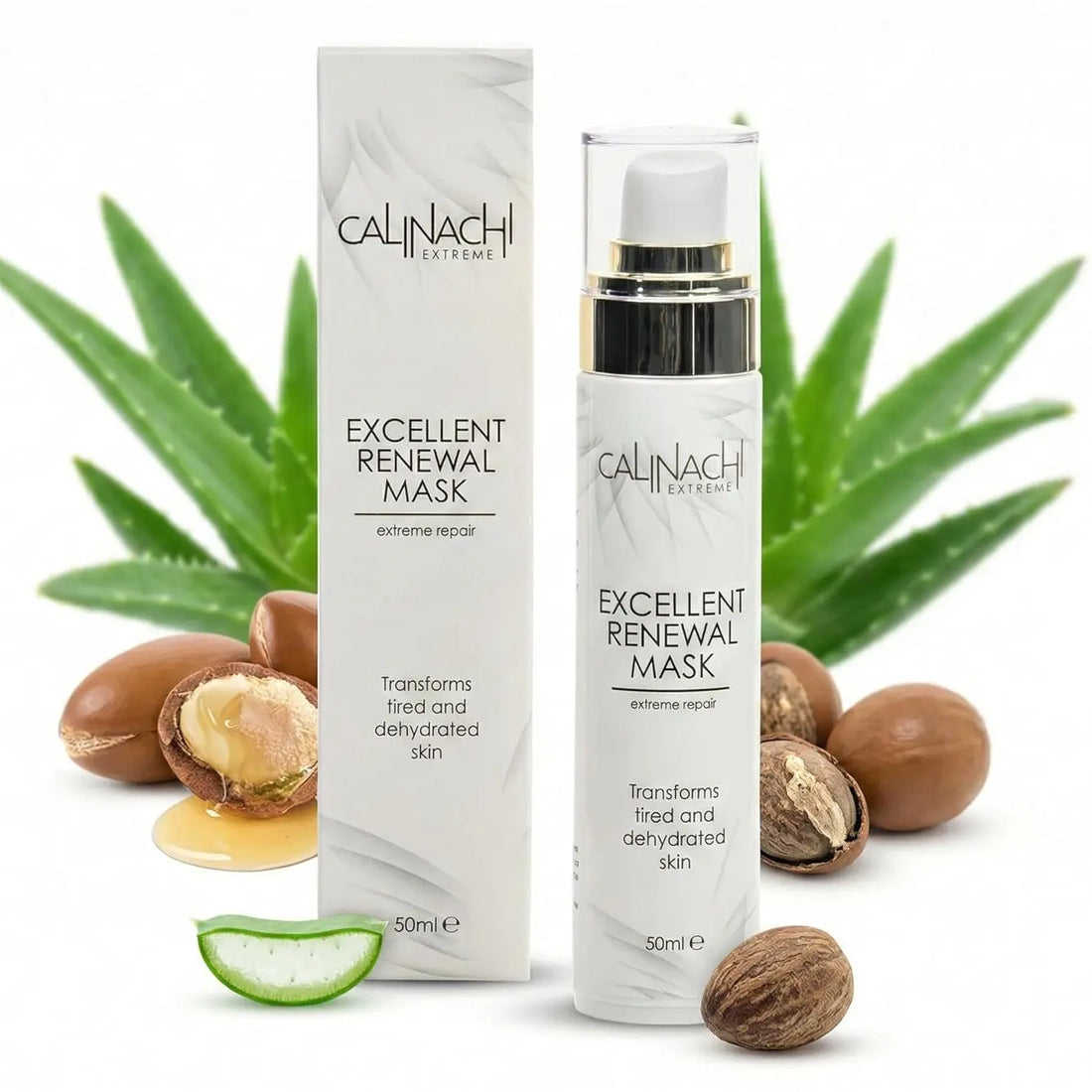 Excellent Renewal Mask for Face, Neck, and Décolletage, 50ml.  CALINACHI Cosmetics